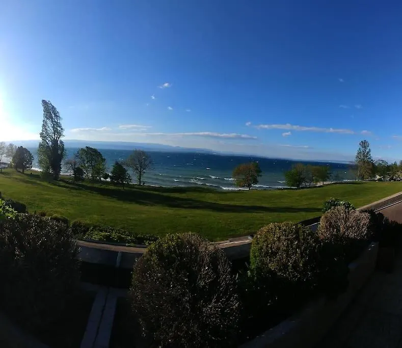 公寓 Lakefront. Appartement Pieds Dans L'Eau. View And Direct Access To The Lake. Anthy-sur-Leman