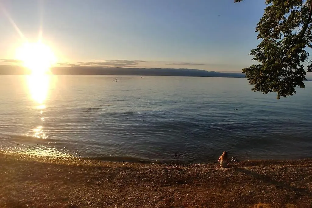 Lakefront. Appartement Pieds Dans L'Eau. View And Direct Access To The Lake. Anthy-sur-Leman