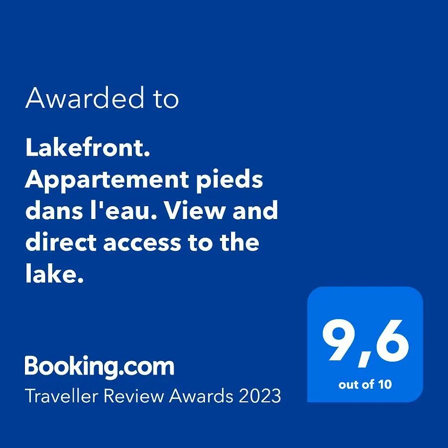 Lakefront. Appartement Pieds Dans L'Eau. View And Direct Access To The Lake. Anthy-sur-Leman